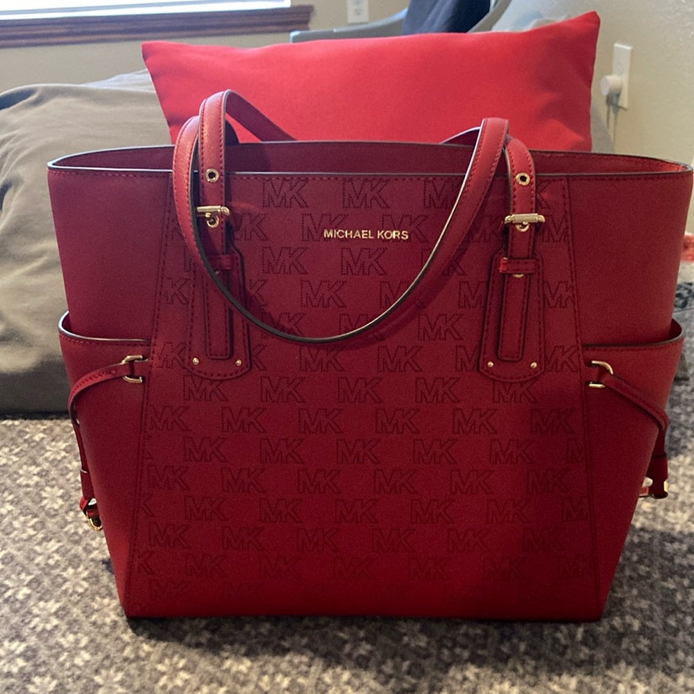 Michael Kors Red Tote Bag